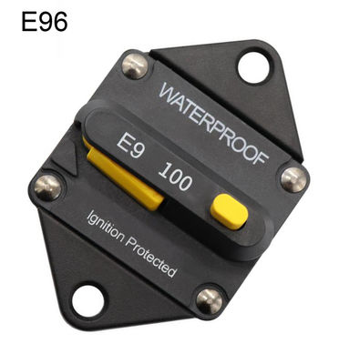 E9 Panel Mount Hi-Amp Circuit Breaker Manual Reset Waterproof Ignition Protected Switch