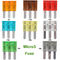 Micro3 Micro Automotive Blade Fuses 15.3mm 30A 32V DC With 3 Pins